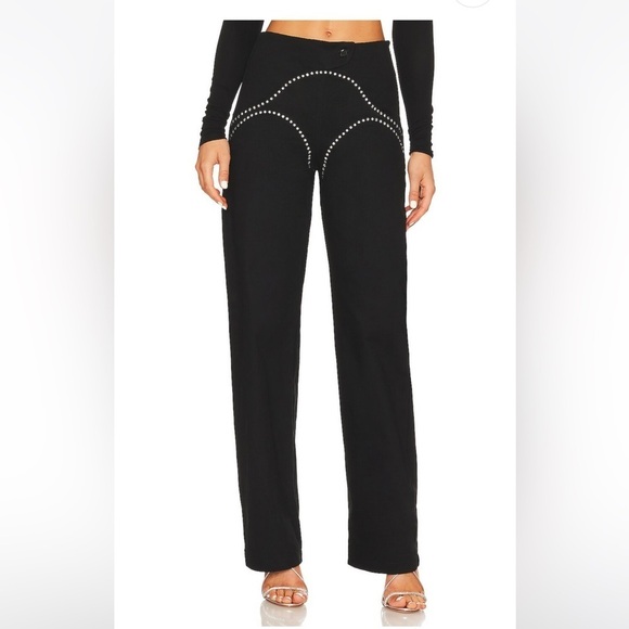 NEW Sabrina Trousers in Black MANURI Revolve size Small - Picture 4 of 13